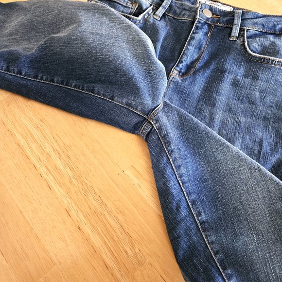 Free People Straight Cropped Jeans Raw Hem - Blue - size 29 - EUC - Picture 11 of 11